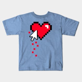 Wounded Pixel Heart Kids T-Shirt